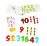 Wooden Number Identification Cards for Kids